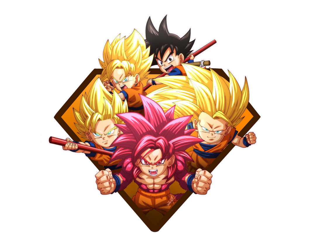 Goku (All forms) pin design